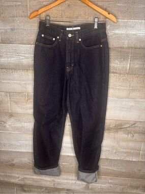 Tommy Hilfiger womens vintage 2000 dark wash Relaxed Fit Jeans tommy patch